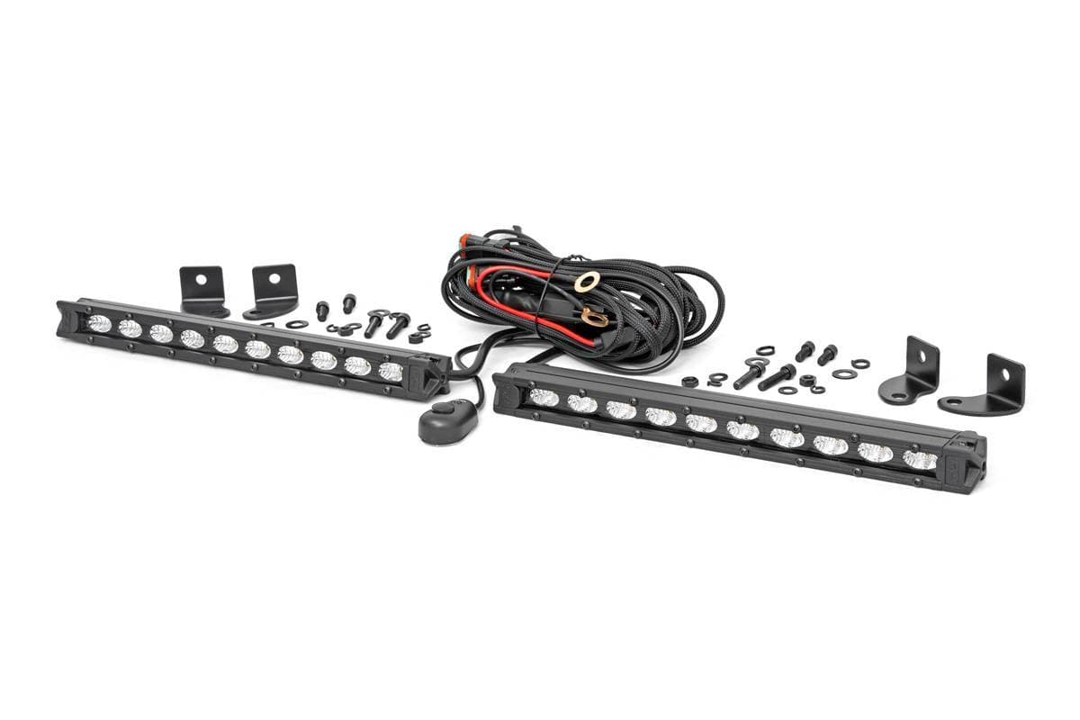 Rough Country 10-Inch Slimline Cree LED Light Bars Pair Black Series