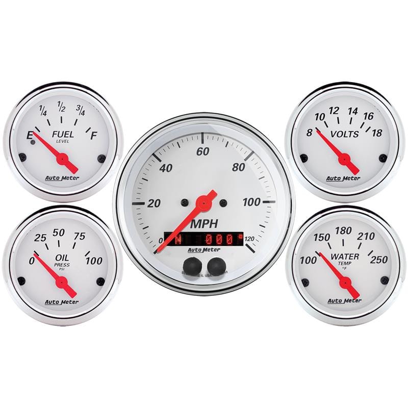 AM Arctic White Gauges