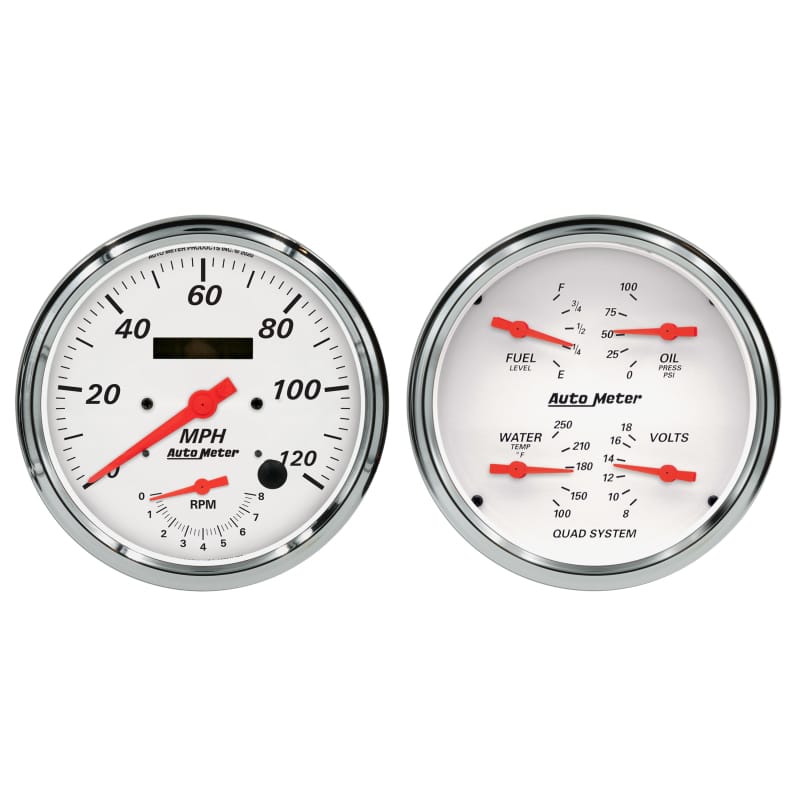 AM Arctic White Gauges