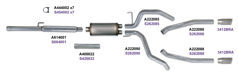 DEP Catback Exhaust Kit SS thumbnail 2