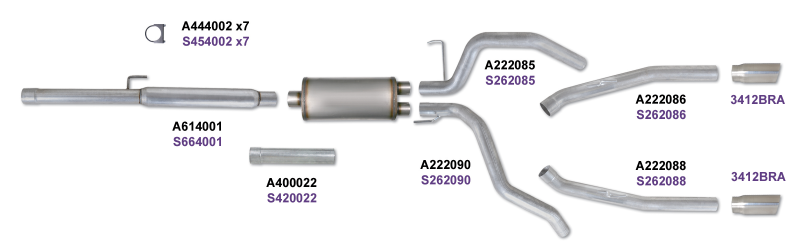 DEP Catback Exhaust Kit AL thumbnail 2