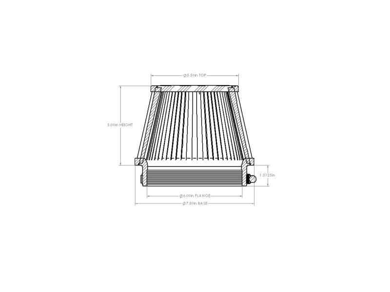 AFE Universal D2 Dura Dry Air Filter thumbnail 4