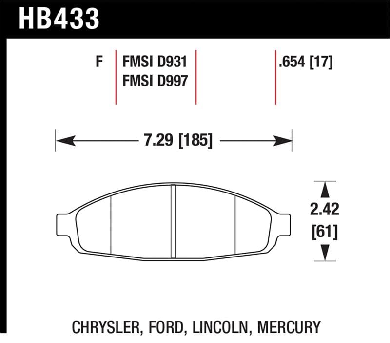 HAWK HPS Brake Pad Sets