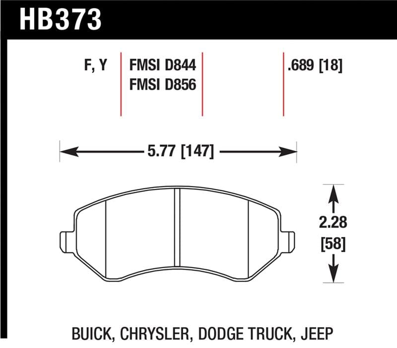 HAWK HPS Brake Pad Sets