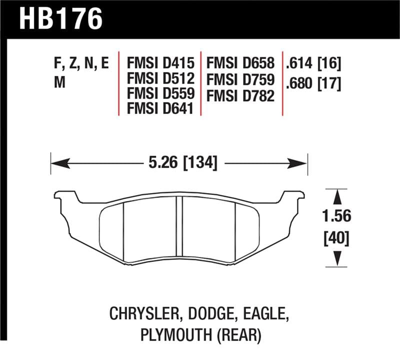 HAWK HPS Brake Pad Sets