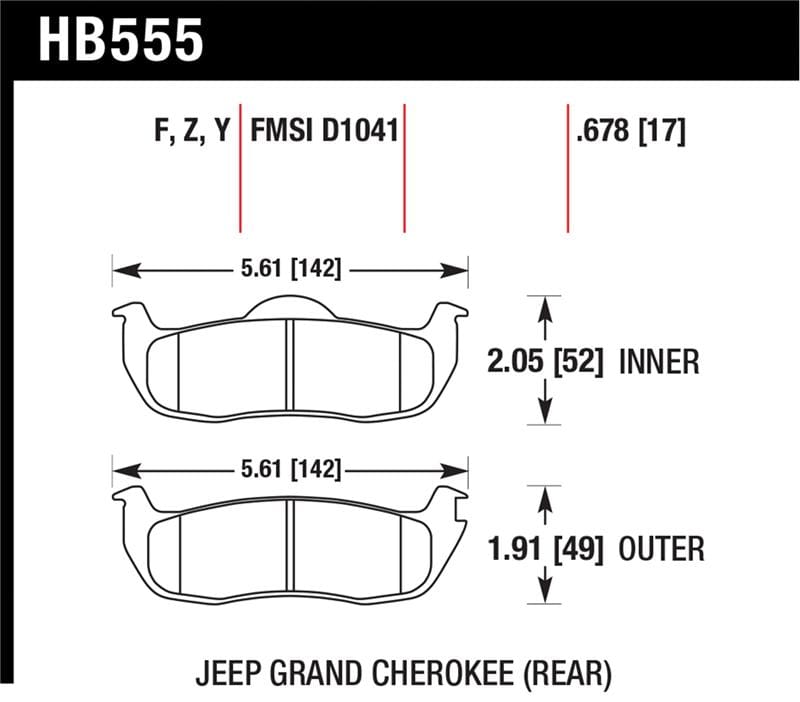 HAWK HPS Brake Pad Sets
