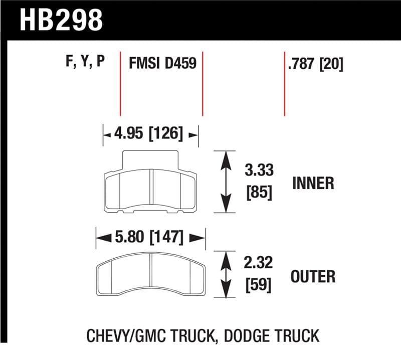 HAWK HPS Brake Pad Sets